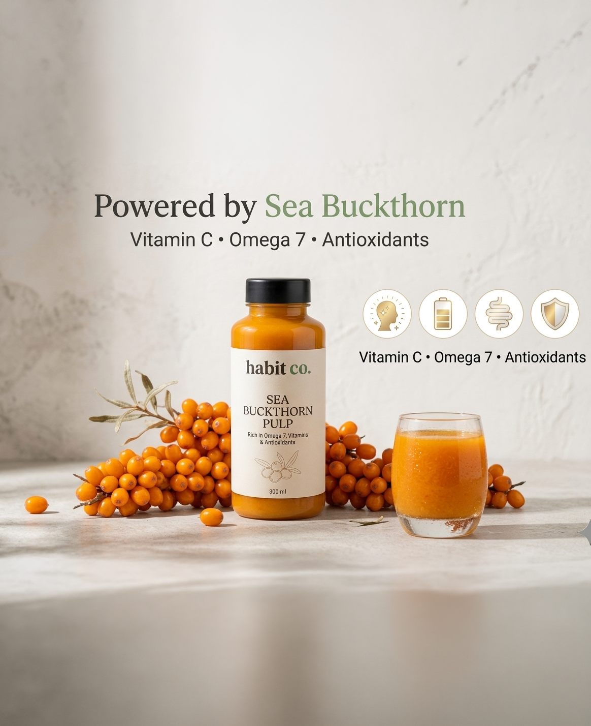 Sea Buckthorn Pulp for Glow, Gut Health & Natural Energy